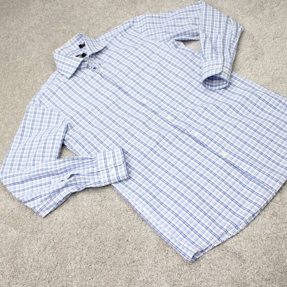 BOSS Hugo Boss Dress Shirt Mens 15, 32/33 Blue Sharp Fit Long Sleeve Button Up - Picture 7 of 15